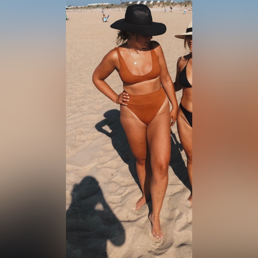 Aerie burnt orange bikini set